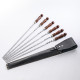 A set of skewers 670*12*3 mm in a black leather case в Саратове