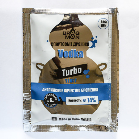 Turbo yeast alcohol BragMan "Vodka TURBO" (66 gr) в Саратове