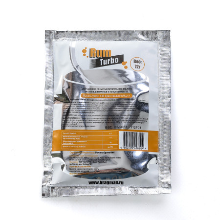 Turbo yeast alcohol BragMan "RUM TURBO" (72 gr) в Саратове