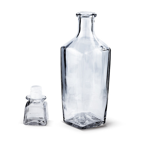 Бутылка (штоф) "Элегант" стеклянная 0,5 литра с пробкой  в Саратове