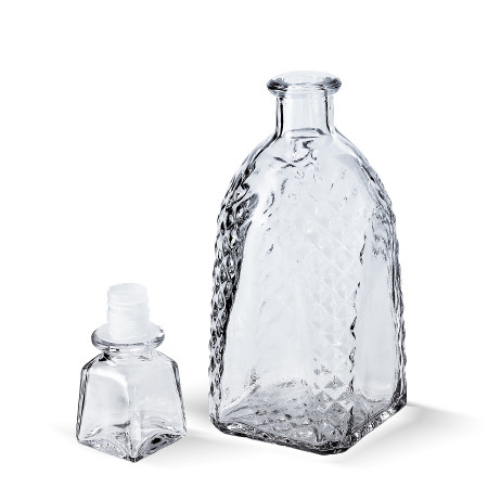 Бутылка (штоф) "Арка" стеклянная 0,5 литра с пробкой  в Саратове