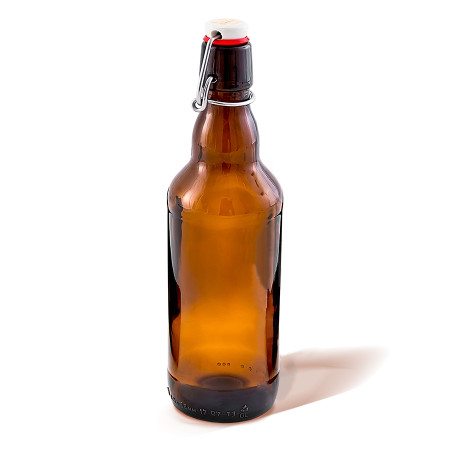 Бутылка темная стеклянная с бугельной пробкой 0,5 литра в Саратове
